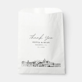 Pasadena Wedding Skyline Personalisierte Gevor Bag Geschenktütchen