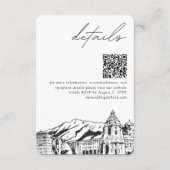 Pasadena Wedding Small Details QR Code Begleitkarte (Vorderseite)