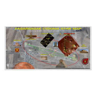Pasargadae Star Karte Poster