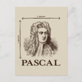 Pascal = 1 Newton pro Quadratmeter Mathematik-Witz Postkarte (Vorderseite)