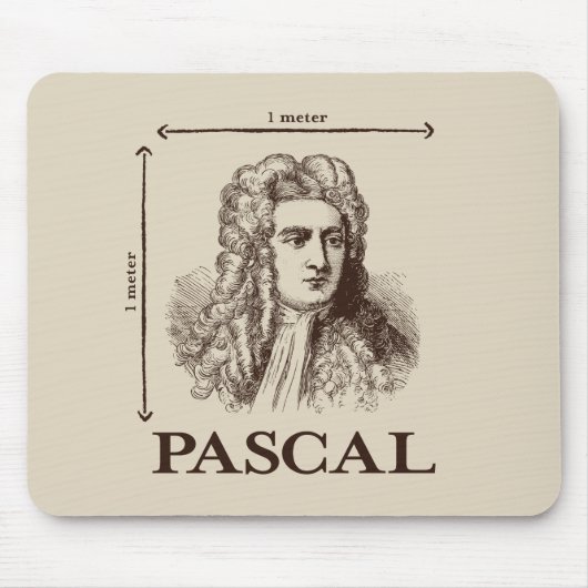 Pascal = 1 Newton pro Quadratmetermathewitz Mousepad (Vorne)