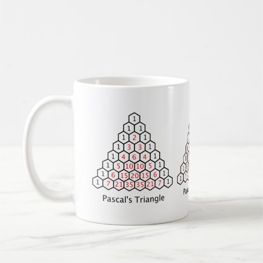 Pascal-Dreieck-Tasse Kaffeetasse (Links)