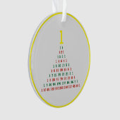 Pascal-Dreieck-Weihnachtsbaum Ornament (Vorderseite)