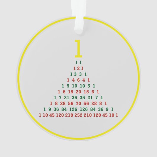 Pascal-Dreieck-Weihnachtsbaum Ornament (Rückseite)