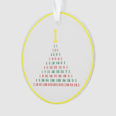 Pascal-Dreieck-Weihnachtsbaum Ornament (Vorderseite)