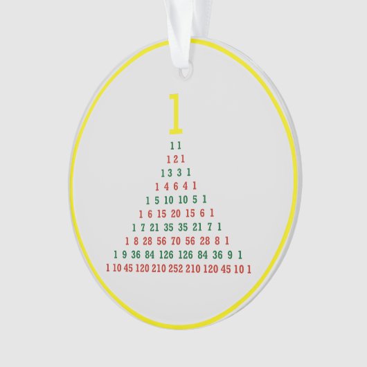 Pascal-Dreieck-Weihnachtsbaum Ornament (Vorderseite)