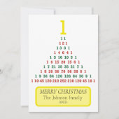 Pascal-Dreiecksbaum Feiertagskarte (Vorderseite)