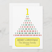 Pascal-Dreiecksbaum Feiertagskarte (Vorne/Hinten)