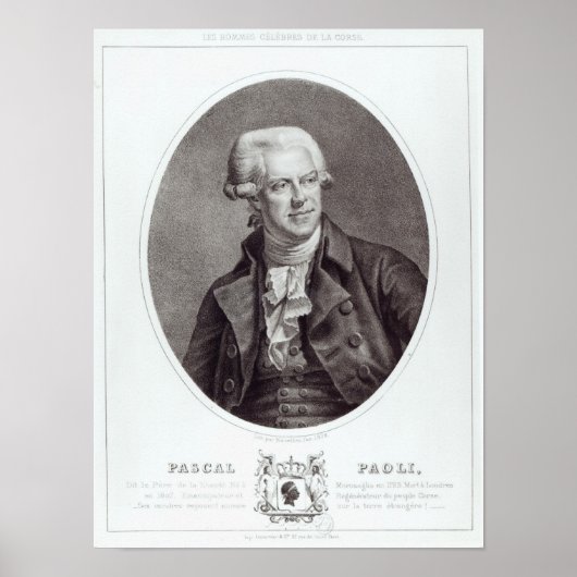 Pascal Paoli, 1872 Poster (Vorne)