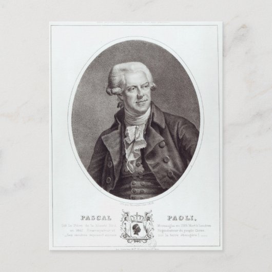 Pascal Paoli, 1872 Postkarte (Vorderseite)