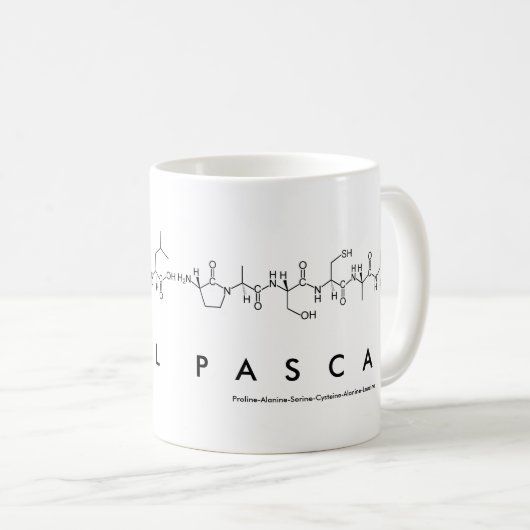 Pascal Peptidname Tasse (VorderseiteRechts)