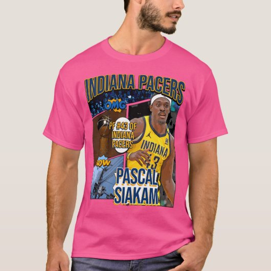 Pascal Siakam Basketball Art Pacs 1 T-Shirt (Vorderseite)