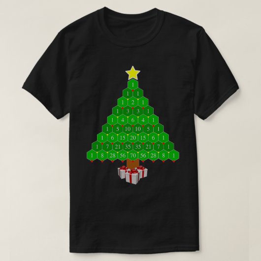 Pascals Triangle Math Christmas Tree T-Shirt (Design vorne)