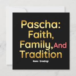 Pascha Faith Family and Tradition Christian Easter Einladung