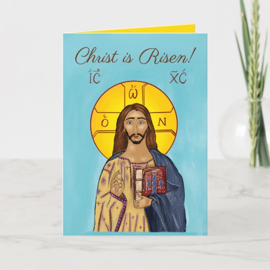 Pascha-Karte (Ikone Christi 2) Karte (Vorderseite)