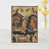 Pascha Osterorthodox Christliches Icon Holiday Karte (Gelbe Blume)