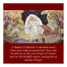 Paschal Kanon Ode 9 Troparion 1 Plakat für Ostern