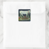 Paschalllamm, 1914 quadratischer aufkleber (Tasche)