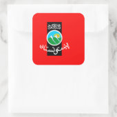 Paschtunen Quadratischer Aufkleber (Tasche)