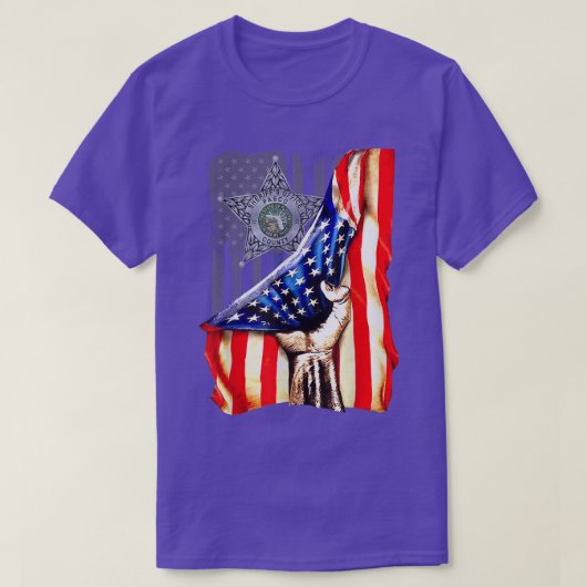Pasco Landkreis Sheriff Abzeichen mit amerikanisch T-Shirt (Design vorne)
