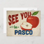 Pasco Washington Apple - Vintage Travel Postkarte (Vorne/Hinten)