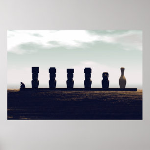 Pascua Bowling Rapa Nui Plakat