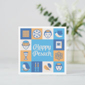 Pascua - Invitación de Séder o Tarjeta de Saludo Einladung (Stehend Vorderseite)