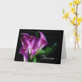 Pascuas Lila Calla Karte (Gelbe Blume)