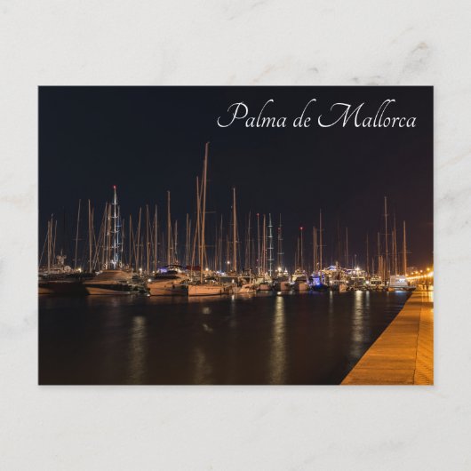 Paseo maritimo am Abend - Palma de Mallorca Postkarte (Vorderseite)
