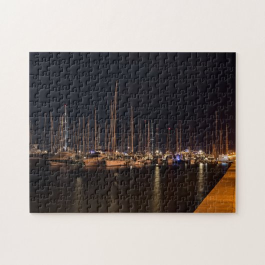 Paseo maritimo bei Nacht - Palma de Mallorca Puzzle (Horizontal)