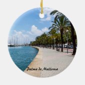 Paseo maritimo - Palma de Mallorca, Spanien Keramik Ornament (Hinten)