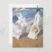 Paseo por la playa - Sorolla - 1909 Postkarte (Vorne/Hinten)