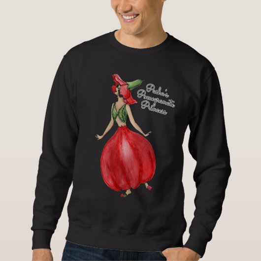 Pasha's Pomegranate Princess  Cute Fruit Plant Peo Sweatshirt (Vorderseite)