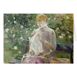 Pasie, das in Bougivals Garten, 1881 näht