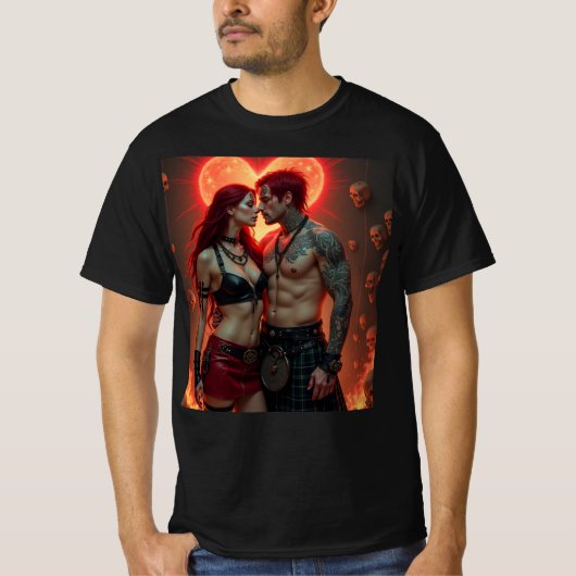 Pasión Ardiente: Amor entre Sombras T-Shirt (Vorderseite)