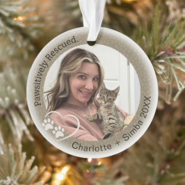 Päsitiv gerettetes Pet-Foto Akryllische Ornamente