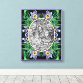 Paske Blume Rahmen erstellen Ihr eigenes Foto Leinwanddruck (Insitu (Holzboden))