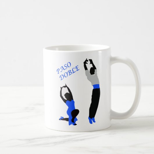 Paso Doble Tänzer blau Kaffeetasse (Rechts)