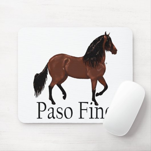 Paso Fino Bay Horse Artwork Mousepad (Mit Mouse)