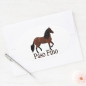 Paso Fino Bay "Paso Fino" Ovaler Aufkleber (Umschlag)