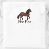 Paso Fino Bay "Paso Fino" Ovaler Aufkleber (Tasche)