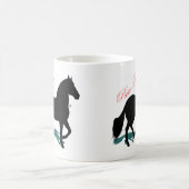 Paso Fino Black Horse Silhouette Kaffeetasse (Mittel)