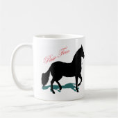 Paso Fino Black Horse Silhouette Kaffeetasse (Links)