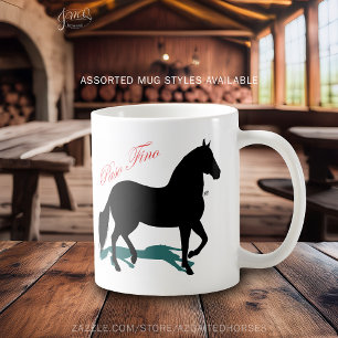 Paso Fino Black Horse Silhouette Kaffeetasse