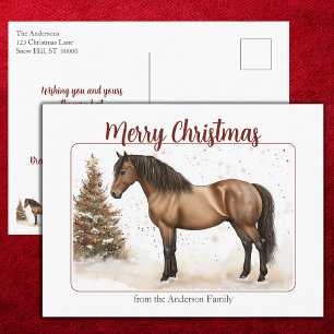 Paso Fino Frohe Weihnachten Feiertags Kunst Postka