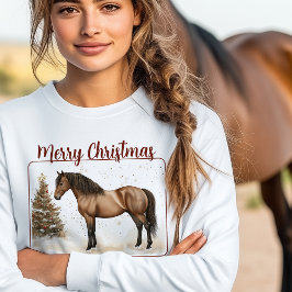 Paso Fino Pferd Frohe Weihnachtswasserfarbe Sweatshirt
