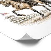 Paso Fino Pferd Puerto Rico Poster (Ecke)