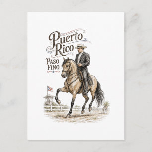 Paso Fino Pferd Puerto Rico Postkarte