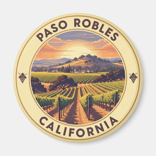Paso Robles California Central Coast Magnet (Vorne)