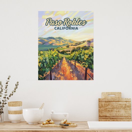 Paso Robles California Poster (Küche)